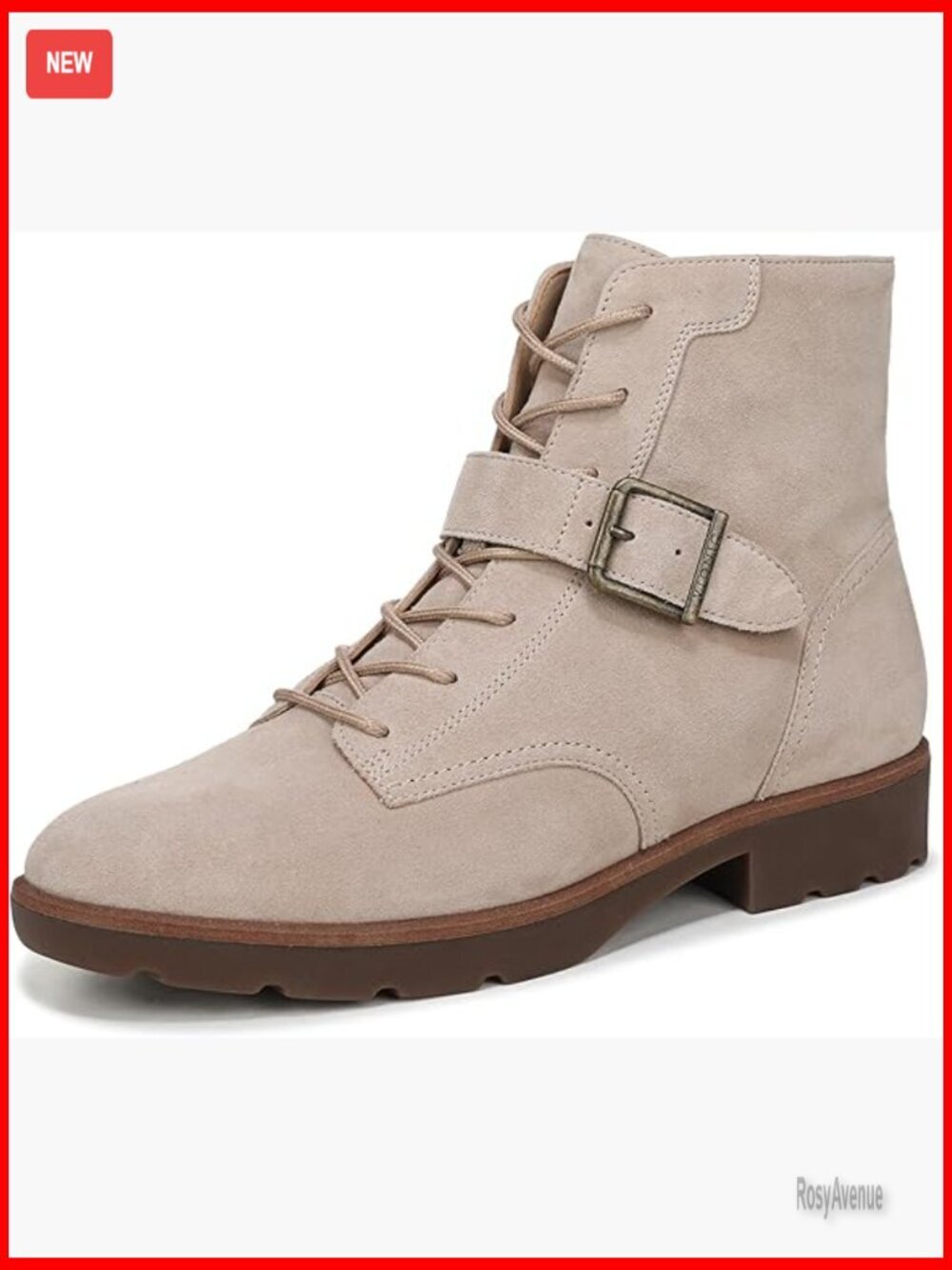 Suede Ankle Boots with Arch Support, Lightweight Lug Sole, Zip Closure